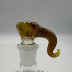 18mm M 4 Hole in Orange Satin Scurvy Spiral